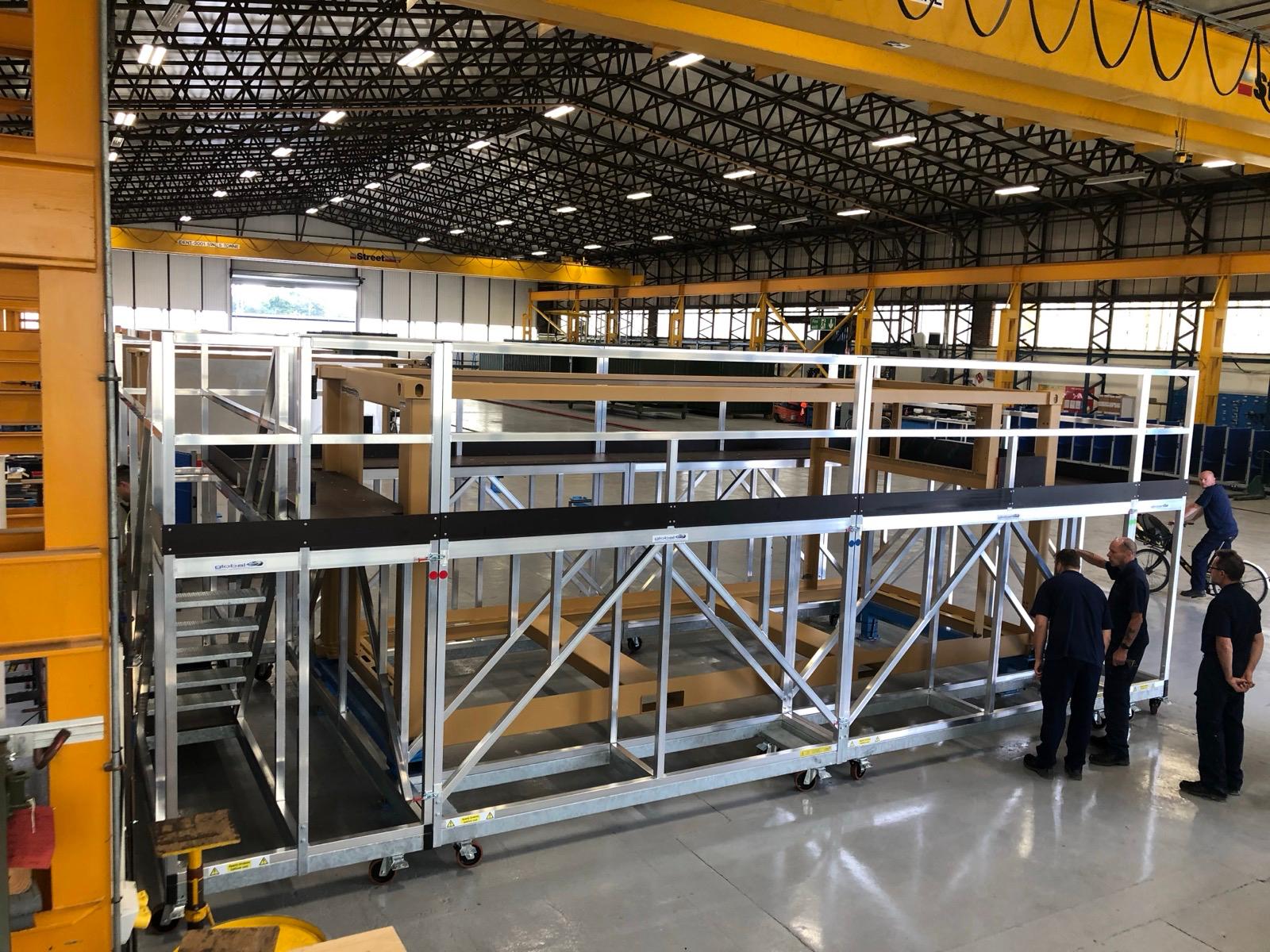 Cargo bay access stairs for a Boeing 737