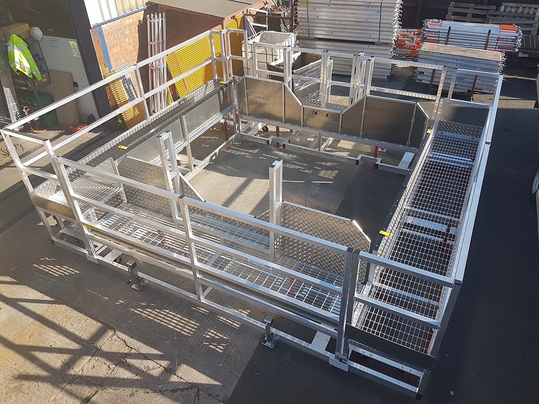 Cargo bay access stairs for a Boeing 737