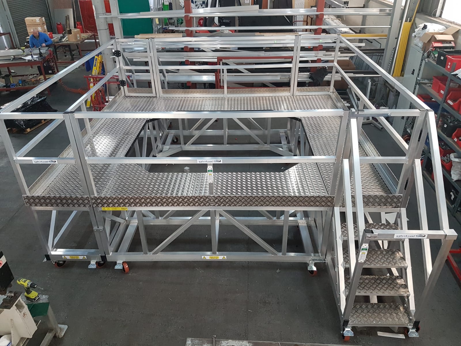 A bespoke container access platform walkway